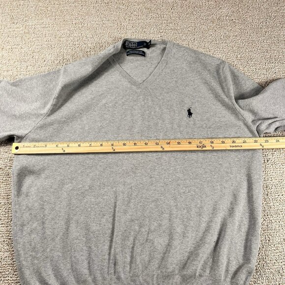 Polo Ralph Lauren Pima Cotton Sweater Gray Men’s Size XL - Picture 5 of 8